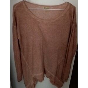 Democracy Shark Bite Hem Womens Sweater Medium Faux Layer